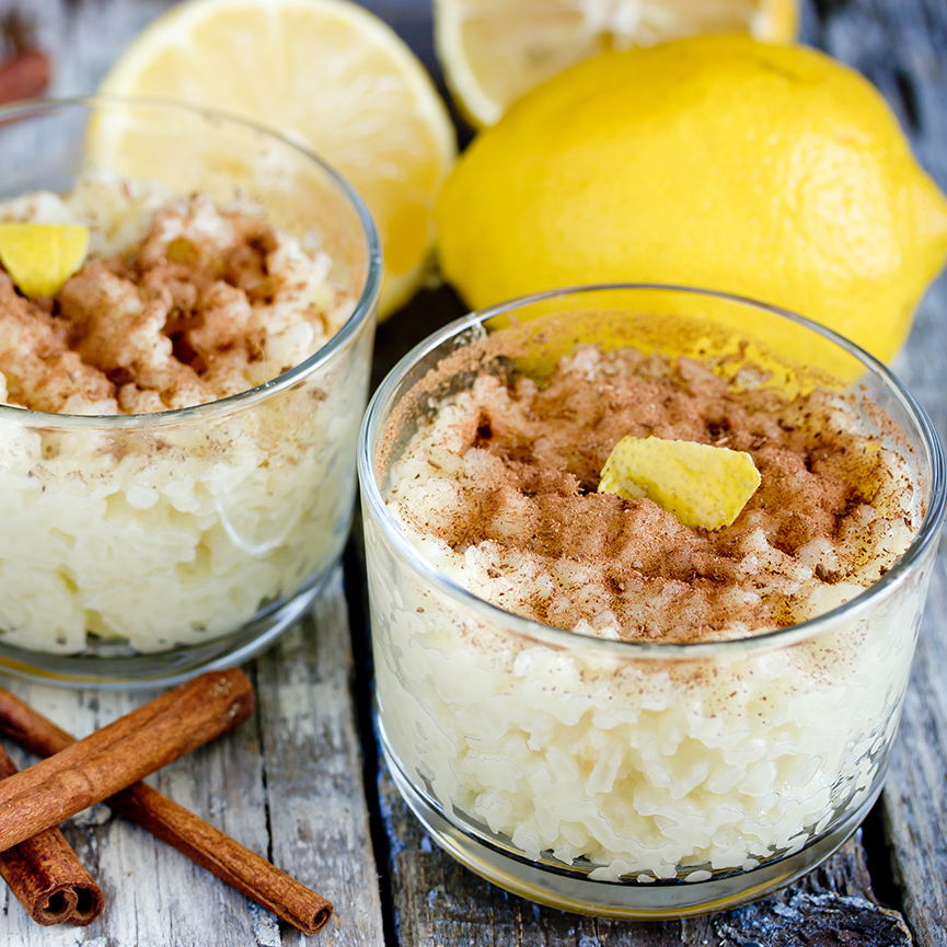Arroz Doce com raspas de limão